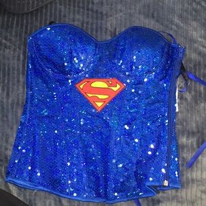 Supergirl sequin corset